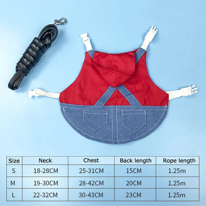 Cute Bunny Vest Harness Outdoor Leash Set Rabbit Clothing Suit Small Pet Ferret Hamster Small Animal Clothes for Walking