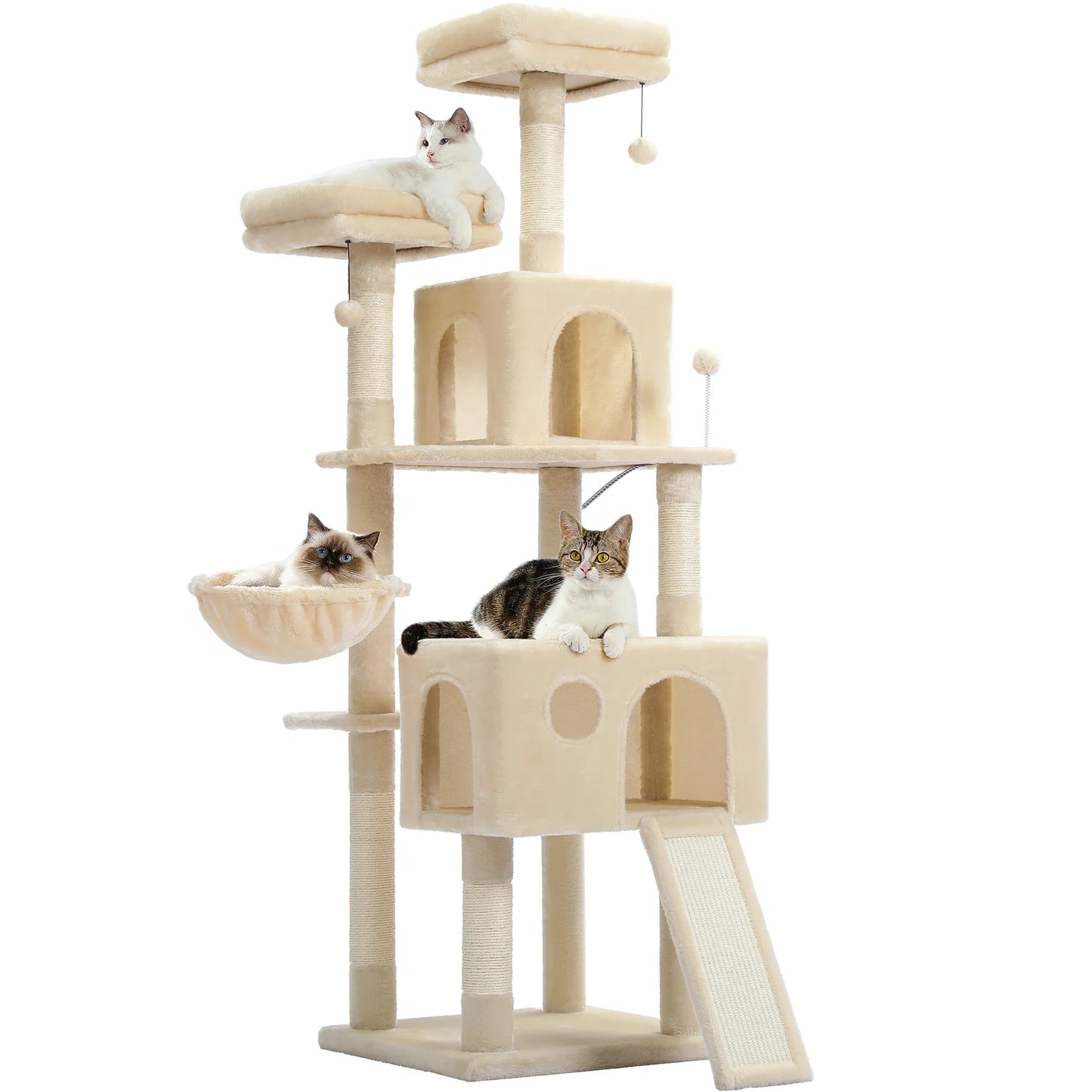 Free Shipping  Multi-Level Cat Tree For Cats With Cozy Perches Stable Cat Climbing Frame Cat Scratch Board Toys Cat Furniture