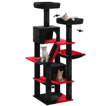 Multi-Level Cat Tree Cat Condo Scratching post for Kitten Furniture Large Cat Tower Cat Scrapers Cat Accessories Pet Cat Toys