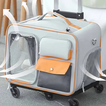 Pet Backpack Portable Pet Stroller Trolley Cases Suitcases Small dog cat Backpack  Anti Cat Stress Sense Of Safety Pets Bags