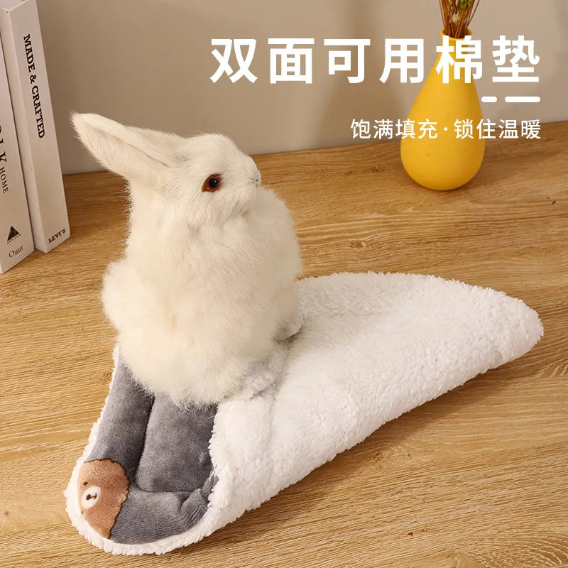 Rabbit Chinchilla Bed Mat House Nest Hamster Accessories Small Animal Guinea Pig Hamster Bed House Winter Warm Squirrel Hedgehog