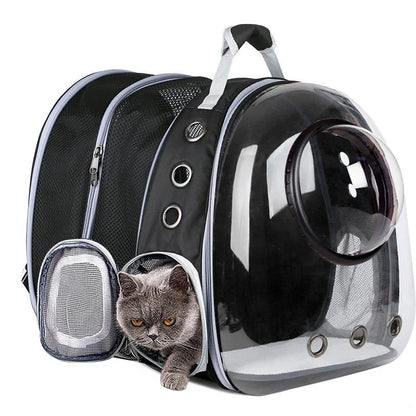 High Quality Astronaut Portable Cat Travel Bag Breathable Space Capsule Expandable Transparent Carrier Pet Backpack For Cat Dog