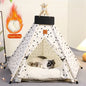 Pet Tent House Dog Bed Portable Removable Washable Teepee Puppy Cat Indoor Outdoor Kennels Cave with Cushion and Blackboard