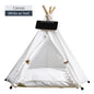 Pet Tent House Dog Bed Portable Removable Washable Teepee Puppy Cat Indoor Outdoor Kennels Cave with Cushion and Blackboard