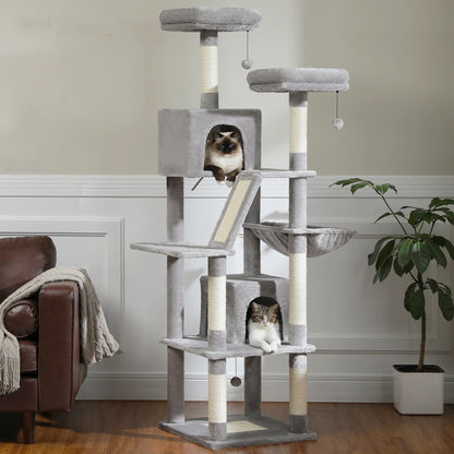 Multi-Level Cat Tree Cat Condo Scratching post for Kitten Furniture Large Cat Tower Cat Scrapers Cat Accessories Pet Cat Toys