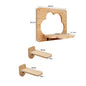 Wall Mounted Wooden Cat House Furniture Scratcher Shelves Climbing Ladder Perch Cat Bridge and Jumping Platform for Kitten Play