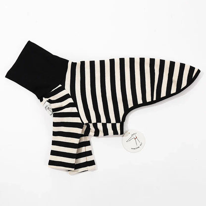 Pet Black White Striped Clothing New Italian Greyhound Spring Summer Dog Clothes For Dogs Shirt Couple Cat Dog Clothing Puppy