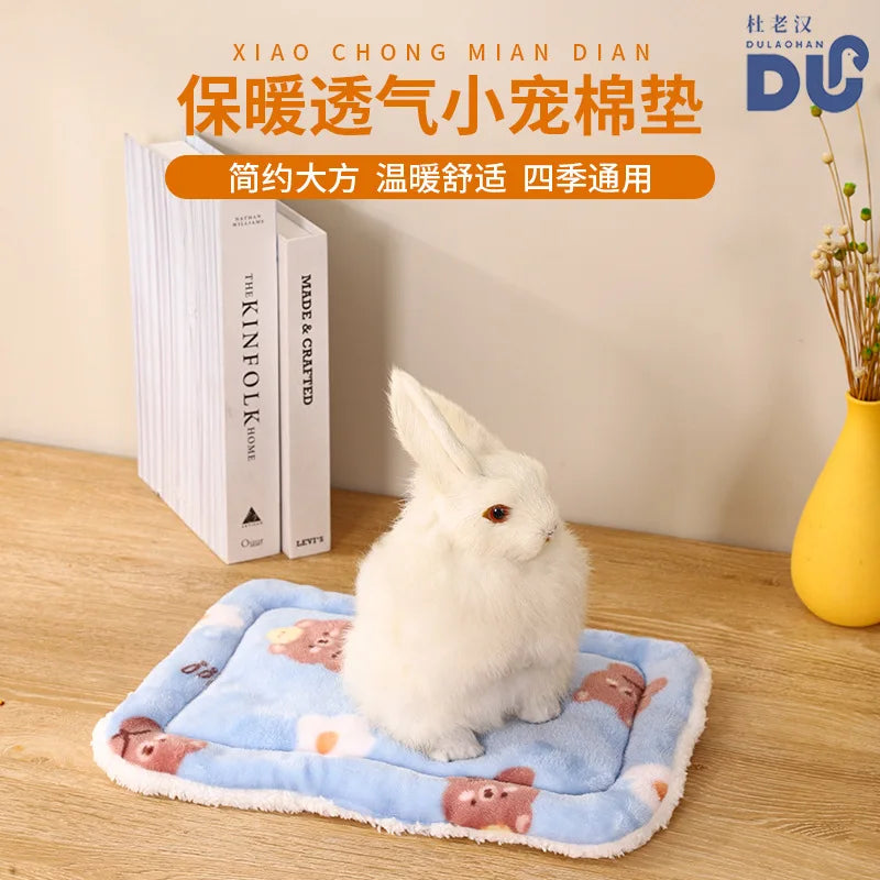 Rabbit Chinchilla Bed Mat House Nest Hamster Accessories Small Animal Guinea Pig Hamster Bed House Winter Warm Squirrel Hedgehog