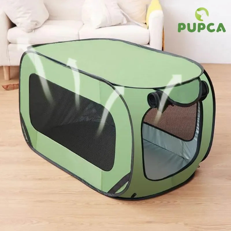 Outdoors Dog Cage Portable Folding Pet Car Trunk Carrier Breathable Transportar Cat Tent for Puppy Travel Camping Dog Bed House